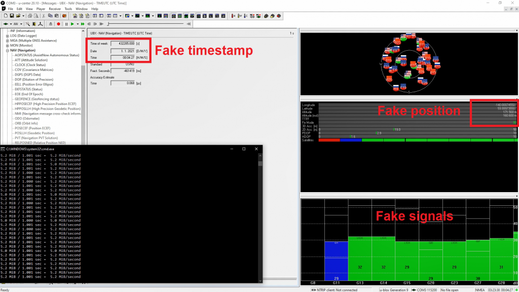 GPS spoofer and GNSS jammer sucsess