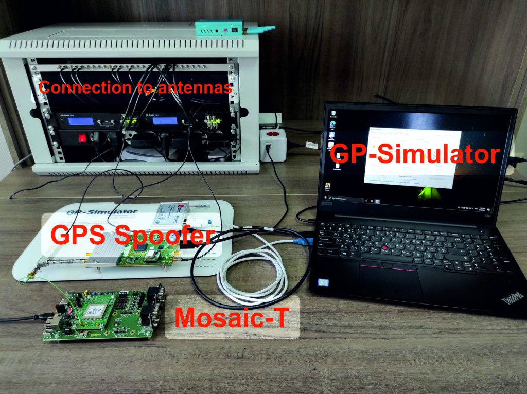 Septentrio GNSS Spoofing test stand with description