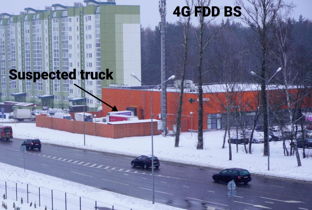 Suspected truck with GNSS jammer