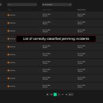 Jammertest2022 - Day1 - Part 2 - List of correctly classified jamming incidents